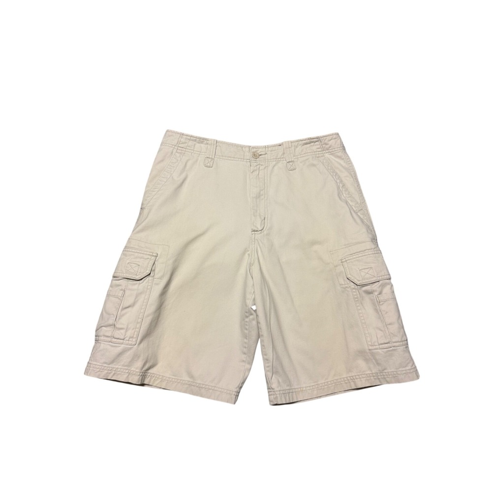Moose‎ Creek Mens Khaki Tan Cargo Shorts Size 34 Cotton Twill Utility Outdoor